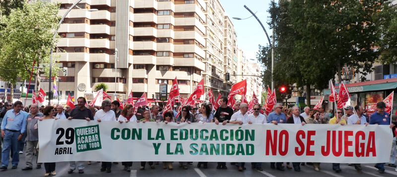 Manifestacin 29 de abril 2012 Murcia