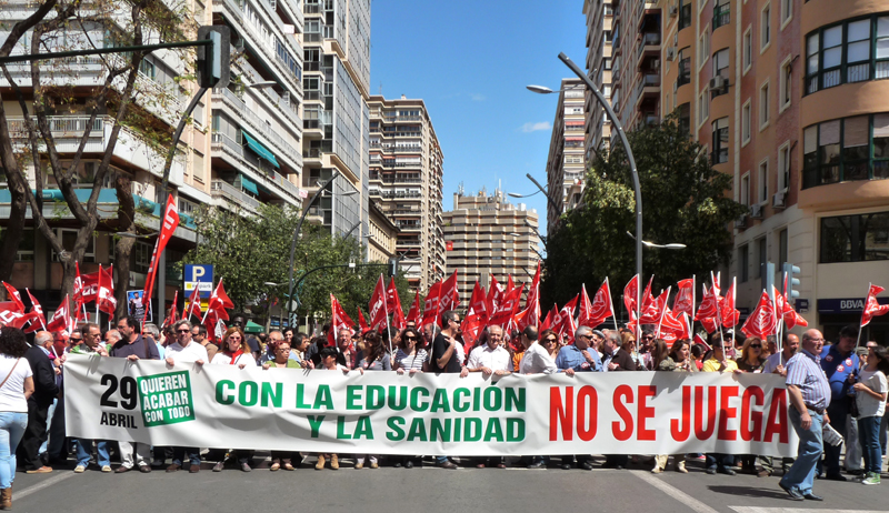 Manifestacin 29 de abril 2012 Murcia