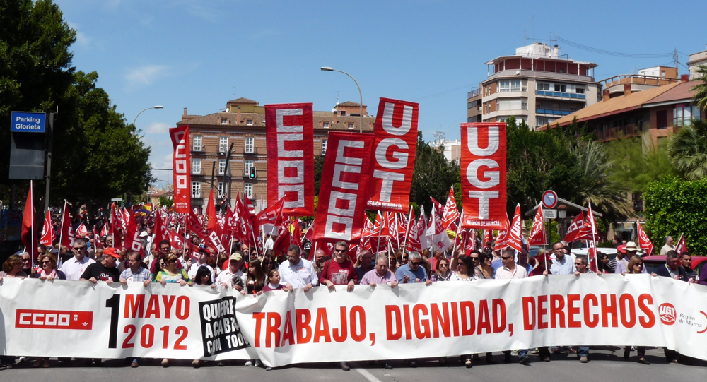 Manifestacin Murcia 1 de mayo 2012