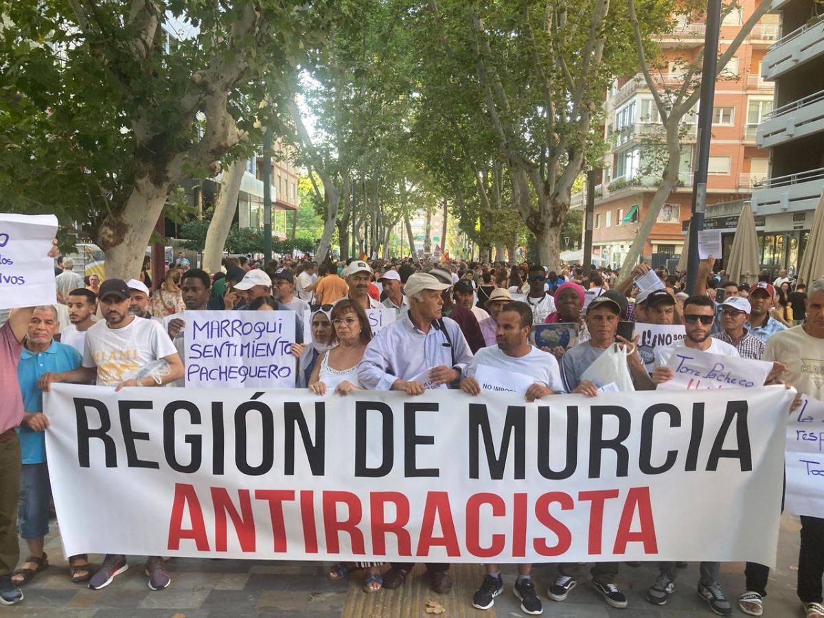 Manifestacin antirracista en Murcia 21 07 2025