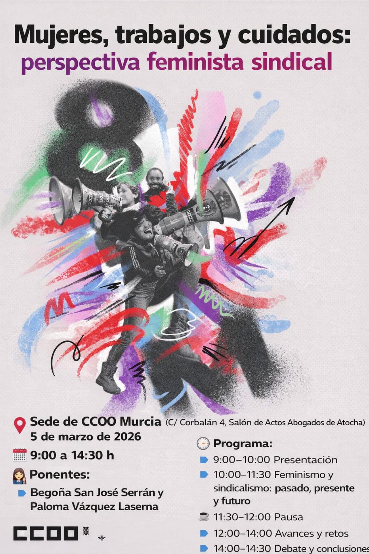 Jornad en CCOO Murcia: "Feminismo y sindicalismo: pasado, presente y futuro" 05 03 2026