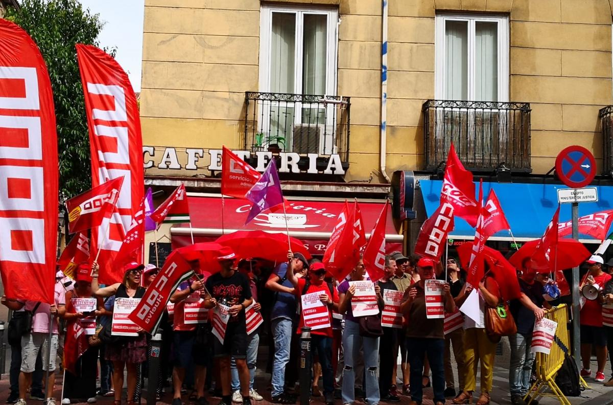 Concentracin de CCOO ante el Ministerio de Justicia, 14 de junio de 2022