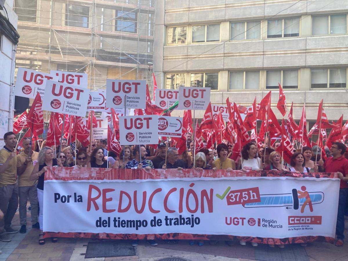 Movilizacin sindical en Murcia por la reduccin de la jornada 10 09 2025