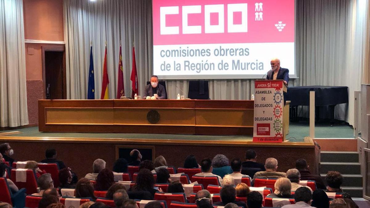 El secretario general de CCOO, Unai Sordo, en Murcia