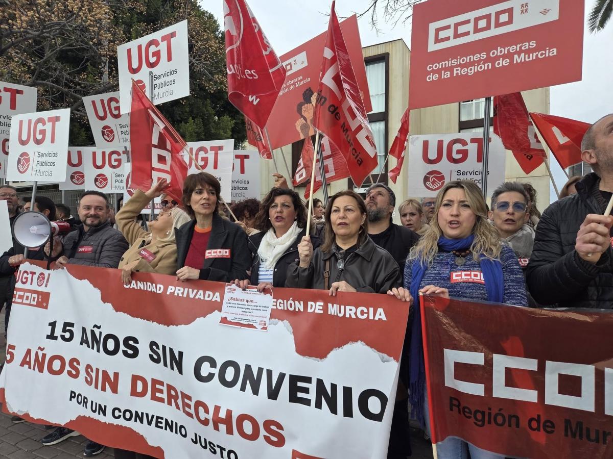 Movilización por el convenio de la sanidad privada. Murcia, 10 02 2026