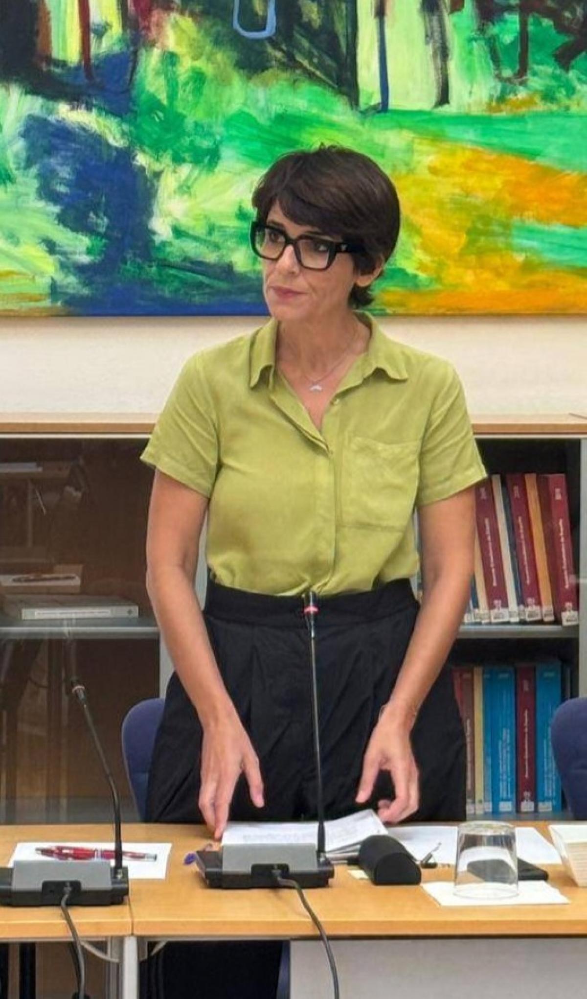Teresa Fuentes, secretaria general de CCOO RM, en su toma de posesin como vicepresidenta del CES de Murcia