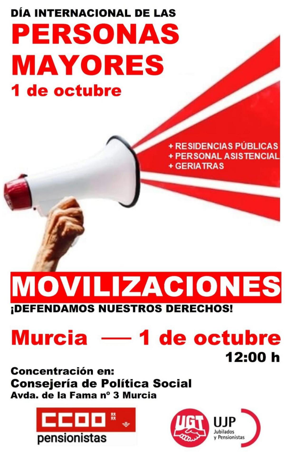 Movilización Día Internacional de las Personas Mayores. Murcia 01 10 2025