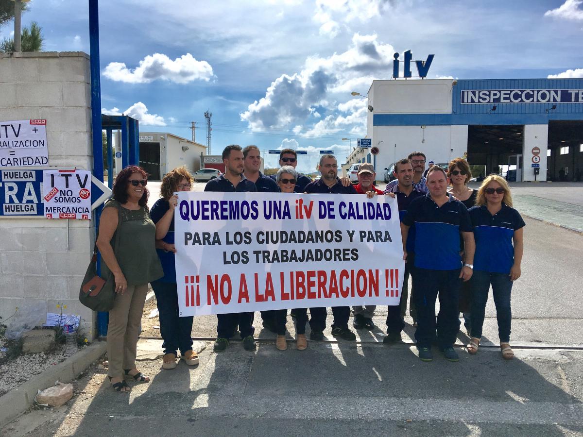 Huelga en la ITV de Cartagena. 2 de octubre de 2017