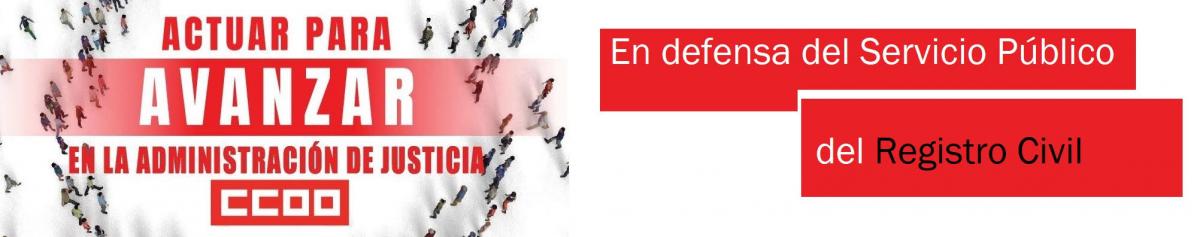 CCOO en defensa del Servicio Pblico del Registro Civil