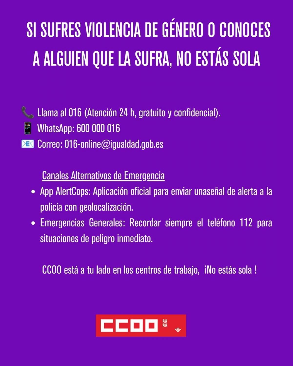 Si sufres violencia de género, no estás sola